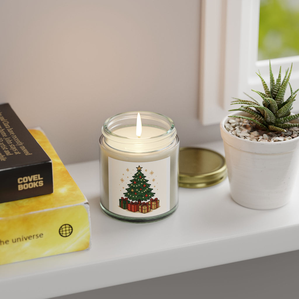 Christmas Tree Scented Candle - Coconut Apricot Wax (4oz, 9oz)