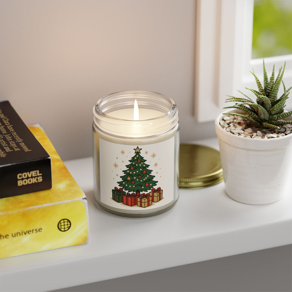 Christmas Tree Scented Candle - Coconut Apricot Wax (4oz, 9oz)