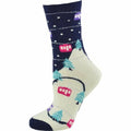Christmas Designs Cotton Crew Socks for Women in Fun Holiday Patterns