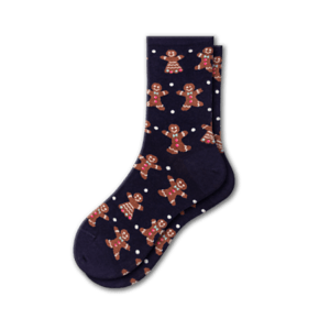 Christmas Designs Cotton Crew Socks for Women in Fun Holiday Patterns