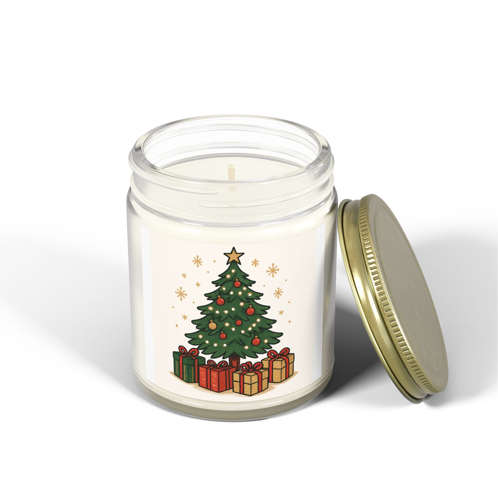 Christmas Tree Scented Candle - Coconut Apricot Wax (4oz, 9oz)