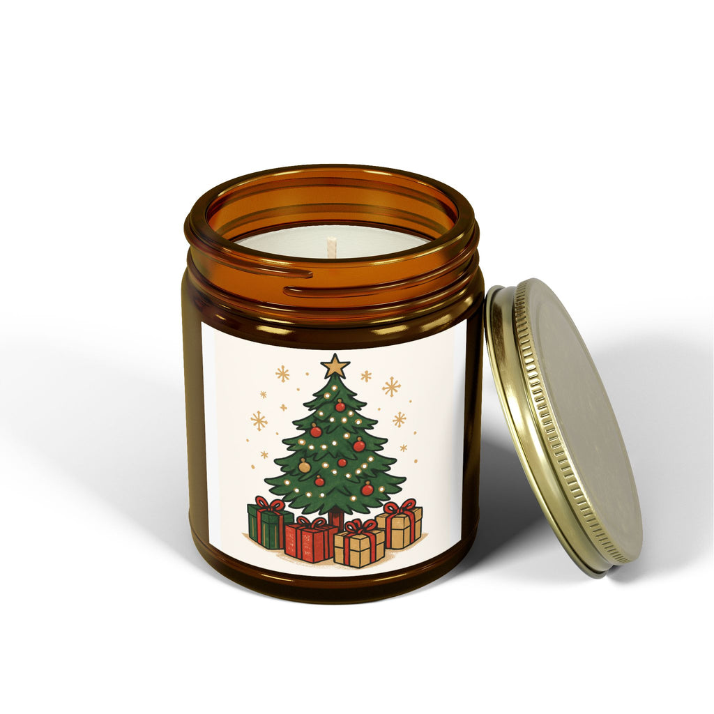 Christmas Tree Scented Candle - Coconut Apricot Wax (4oz, 9oz)