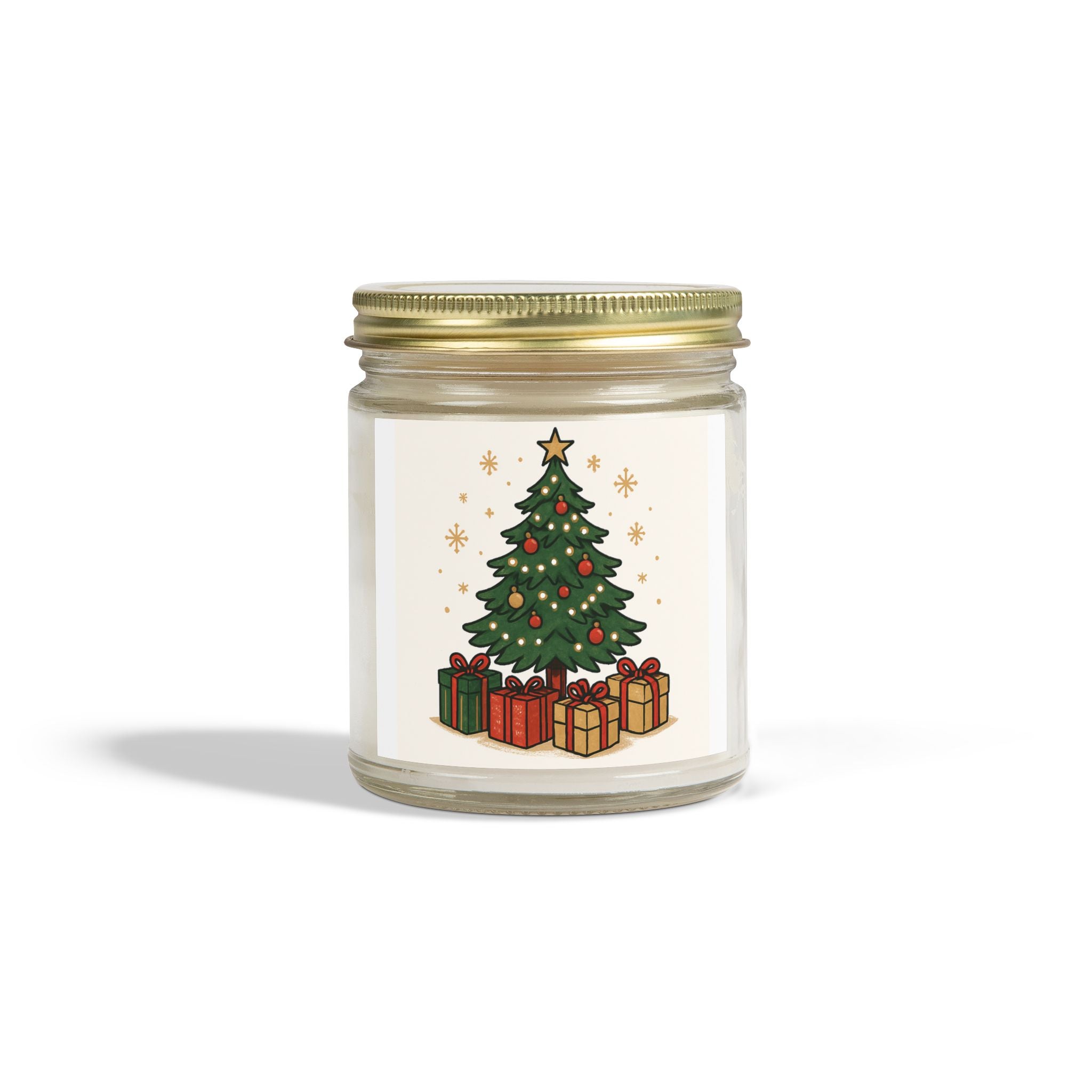 Christmas Tree Scented Candle - Coconut Apricot Wax (4oz, 9oz)