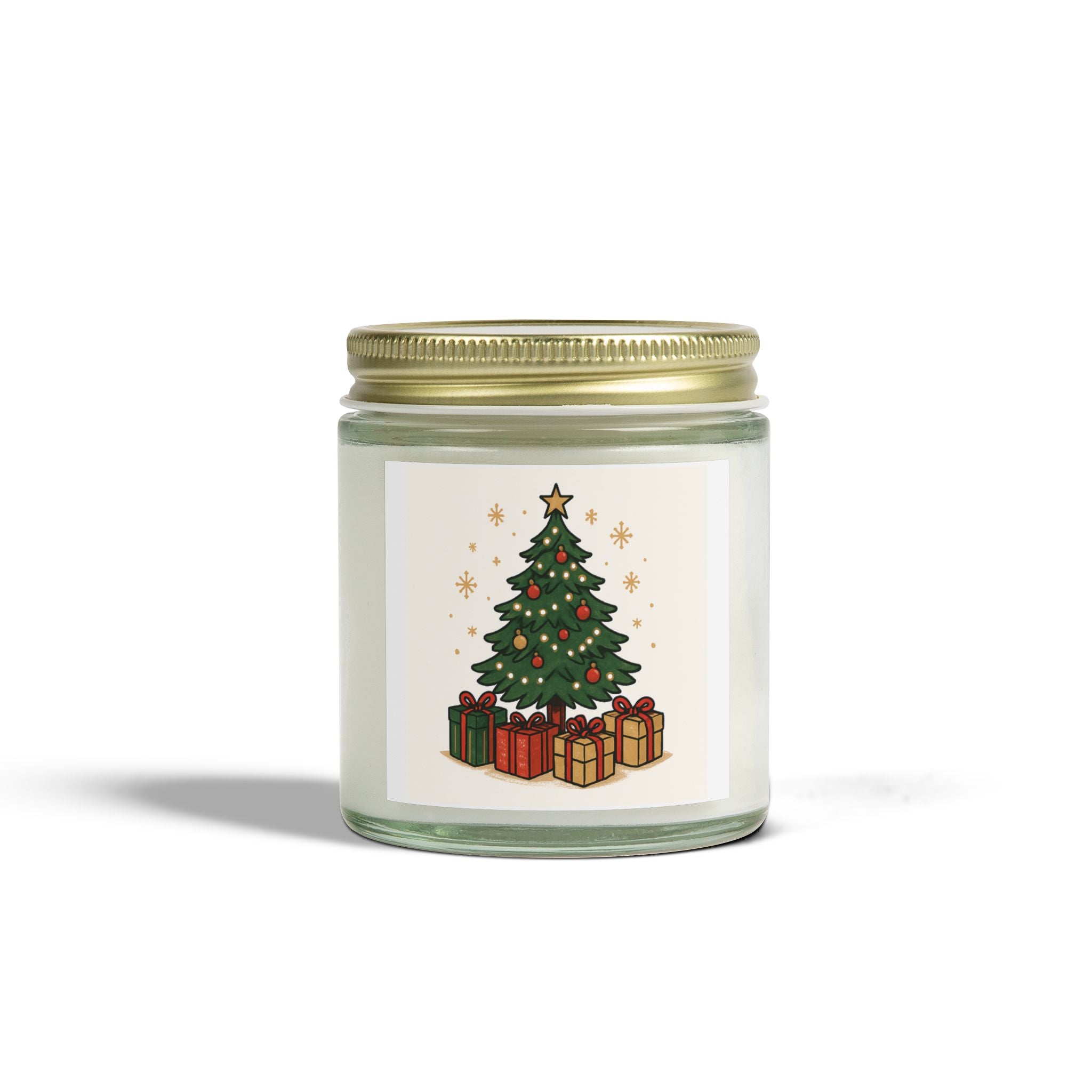 Christmas Tree Scented Candle - Coconut Apricot Wax (4oz, 9oz)