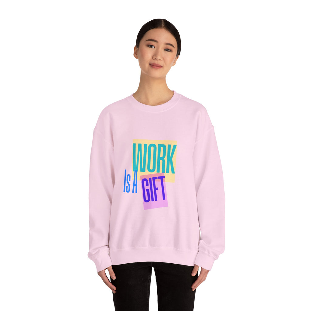 Work Is A Gift – Heavy Blend Crewneck Sweatshirt