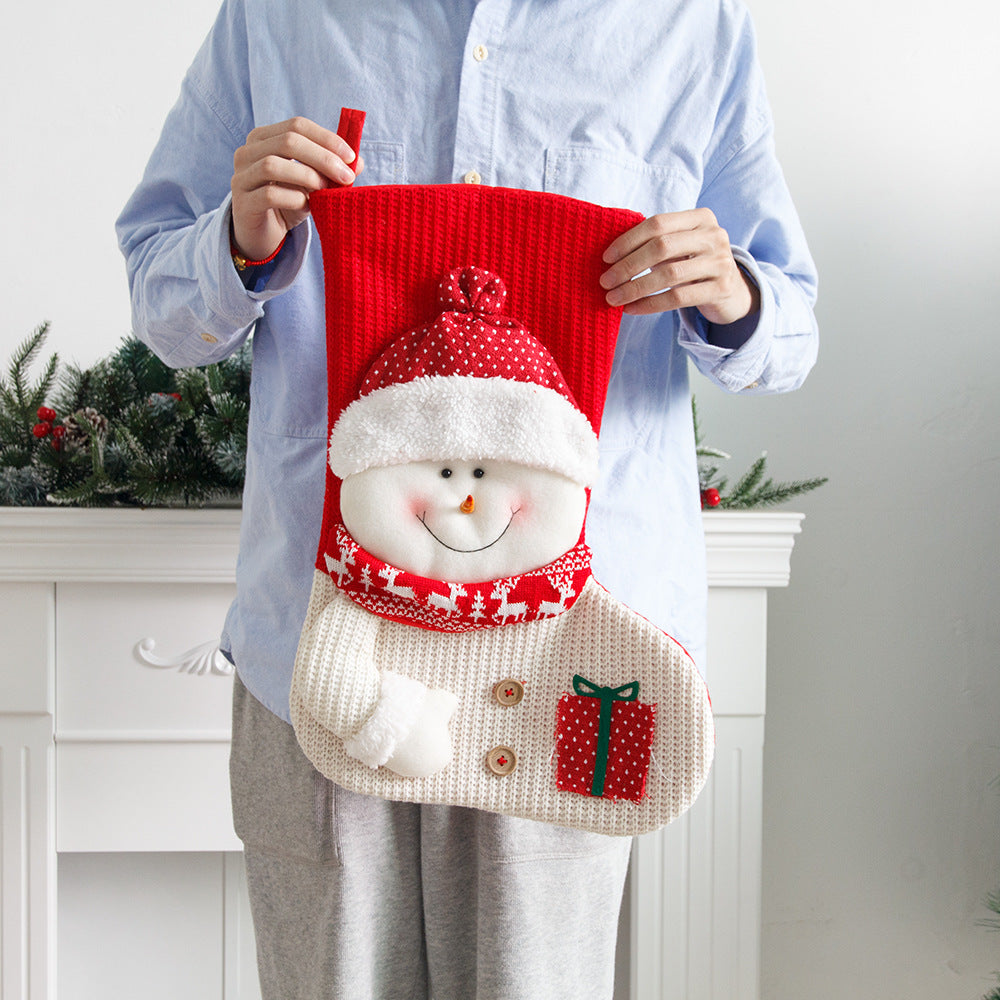Big Woven Holiday Sock Present Sack