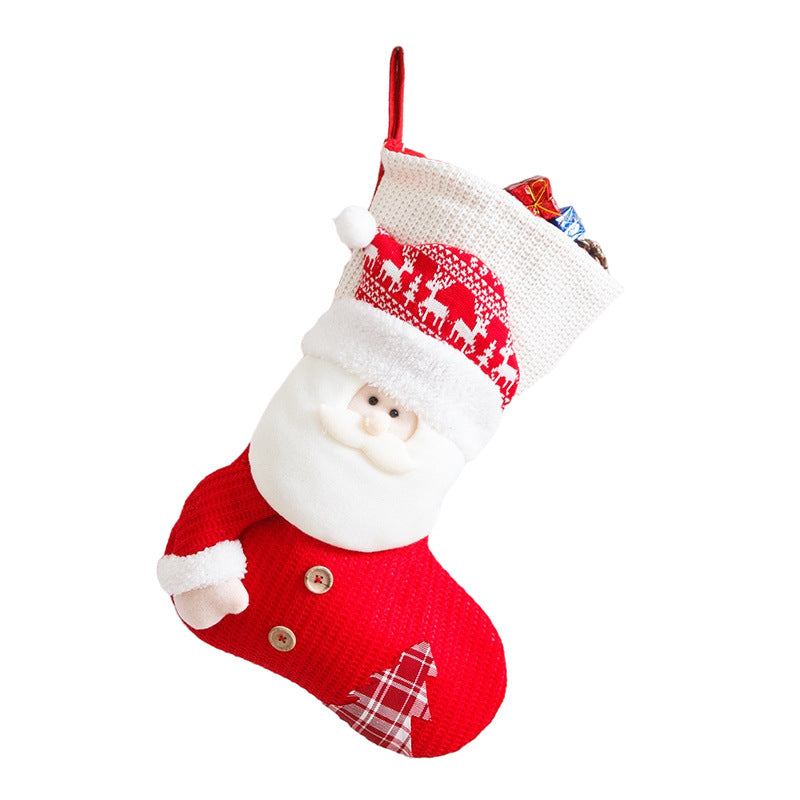 Big Woven Holiday Sock Present Sack