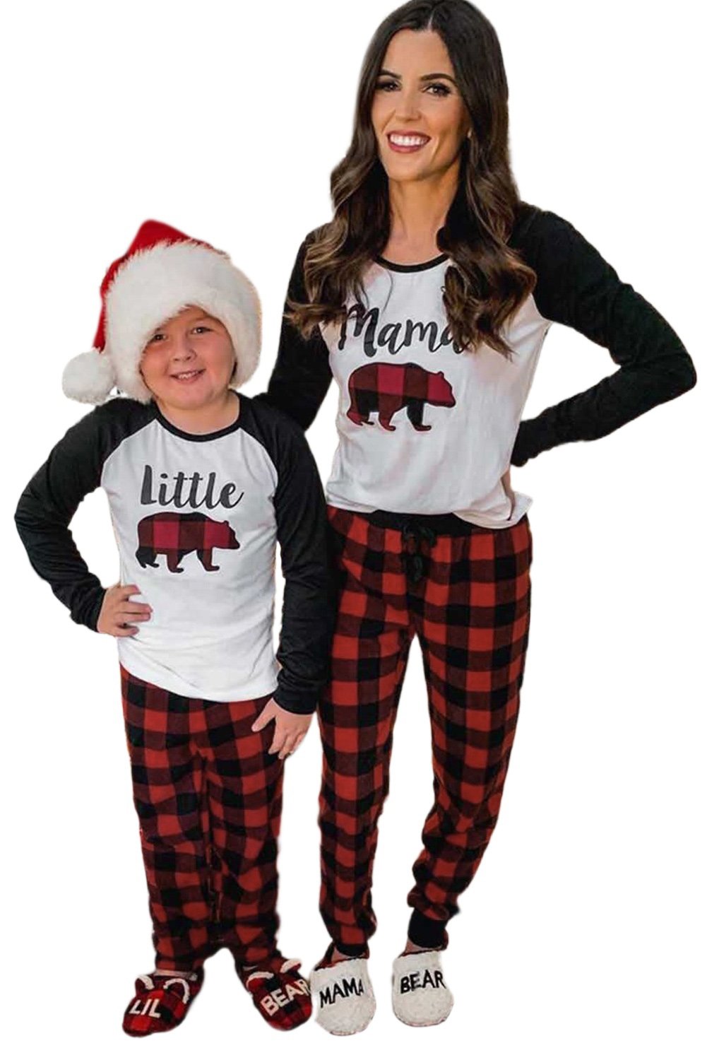 SANTA'S big HELPER Print Mama's Holiday Home Loungewear Set