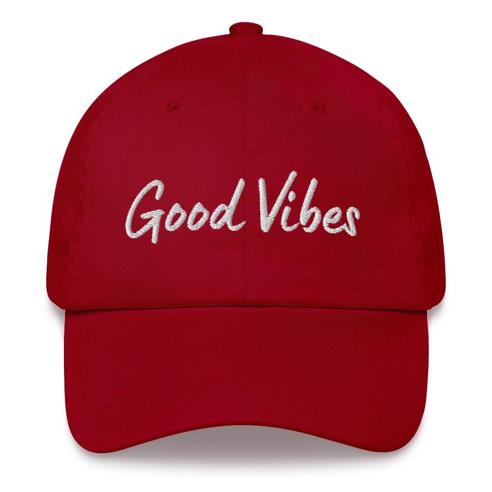 Embroidered Baseball Cap- Adjustable - Good Vibes