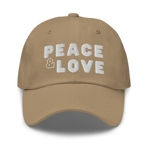 Embroidered Baseball Cap - Adjustable - Peace and Love