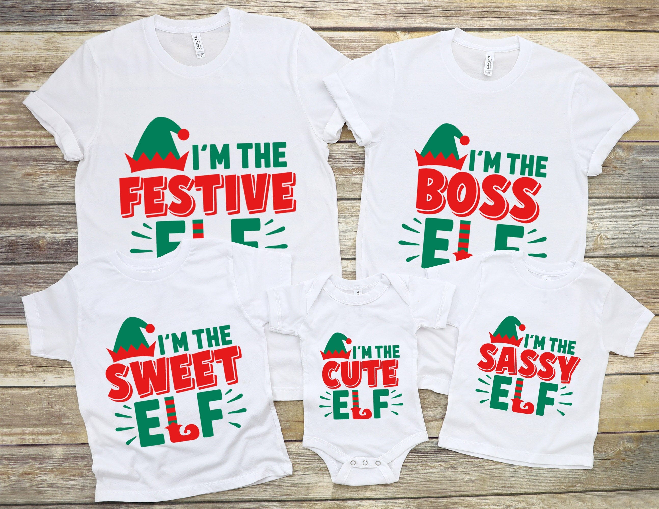 I’m The Festive Elf Christmas Family Tee – Matching Holiday Shirt