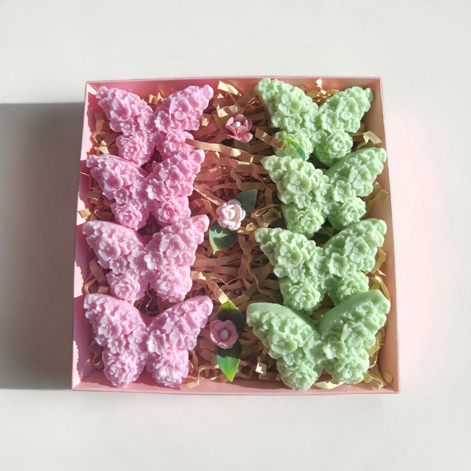 Handmade Butterfly Soap Gift Set,  Luxury Spa Gift Box, Decorative  Soaps