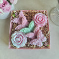 Handmade Floral Soap Gift Set, Goat Milk Luxury Spa Gift, Decorative Flower Soaps