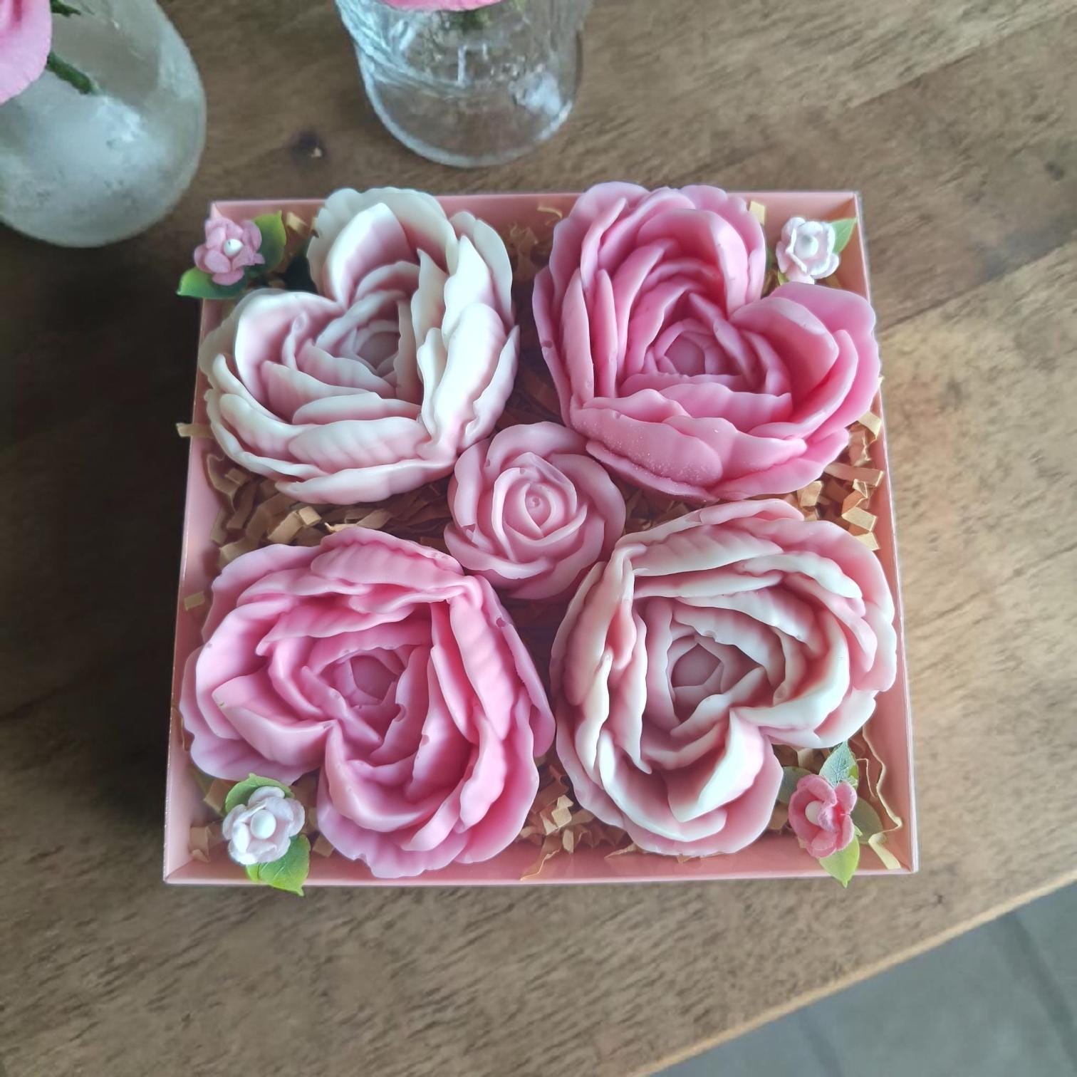 Handmade Heart Shaped Soap Gift Set, Luxury Spa Soap Gift, Decorative  Soaps