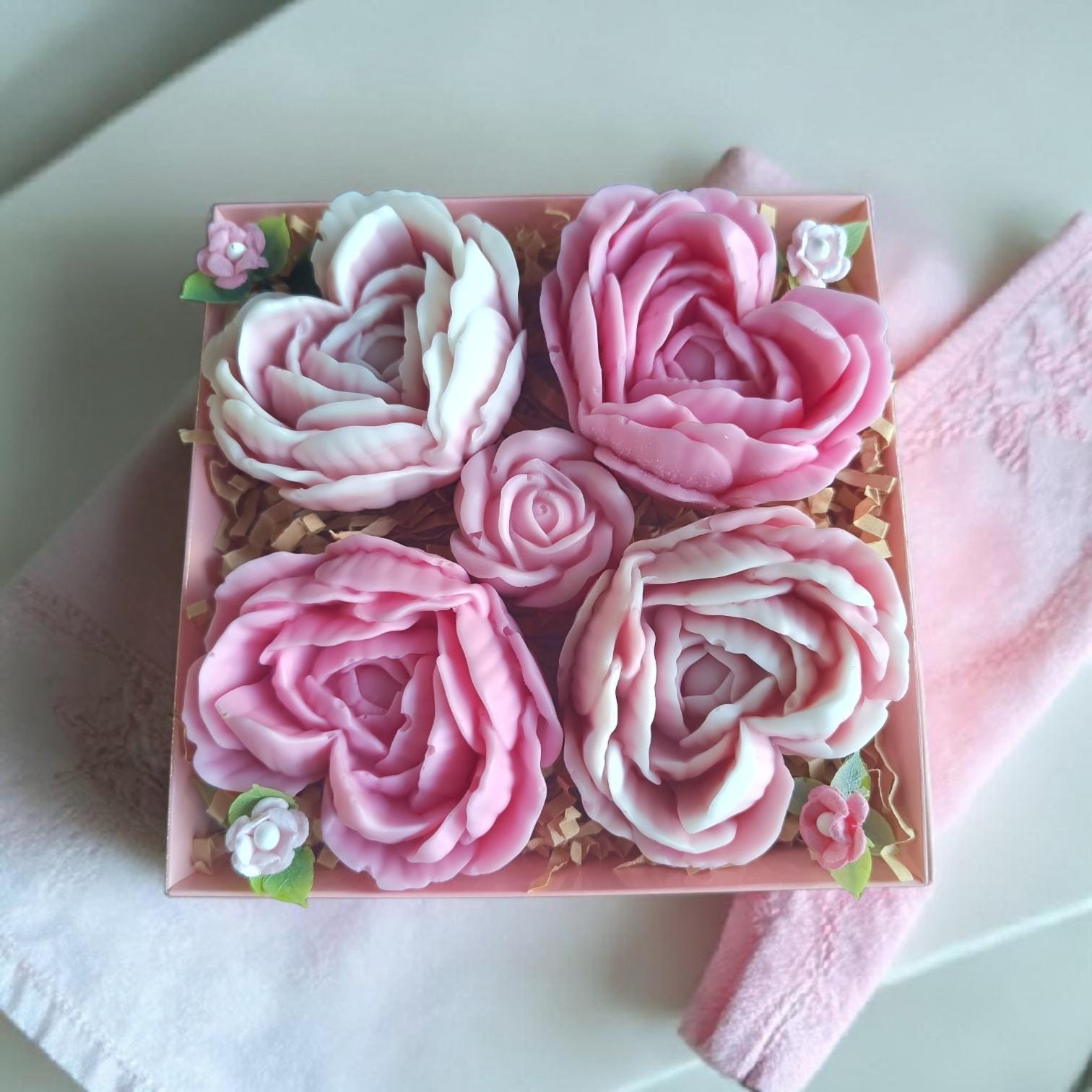 Handmade Heart Shaped Soap Gift Set, Luxury Spa Soap Gift, Decorative  Soaps