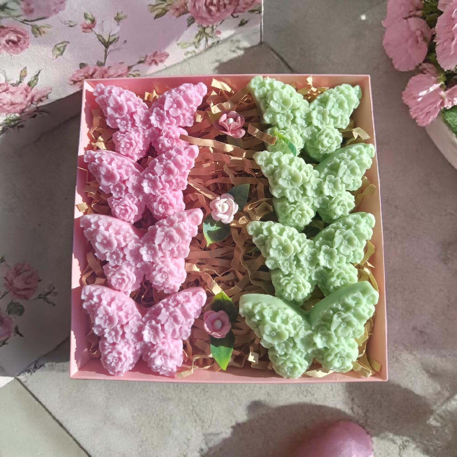 Handmade Butterfly Soap Gift Set,  Luxury Spa Gift Box, Decorative  Soaps