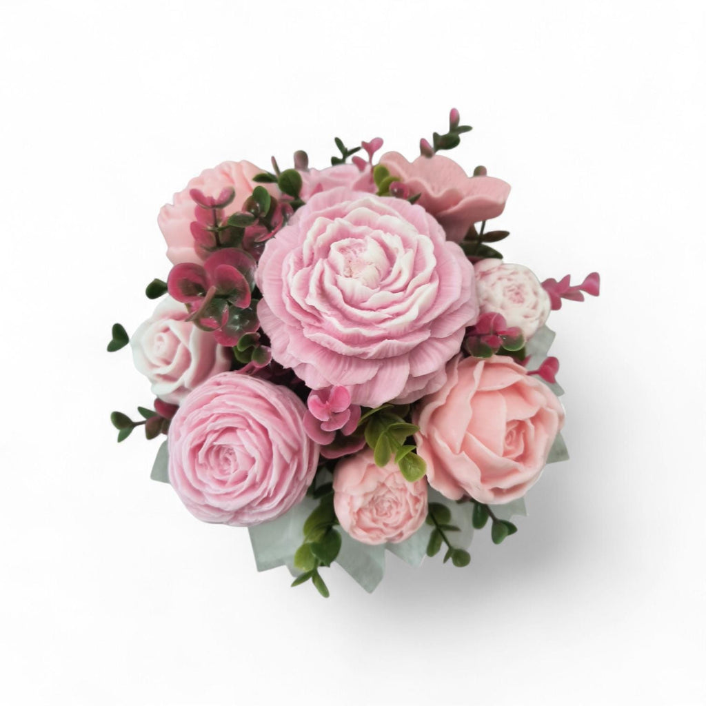 Blush Pink Soap Flower Bouquet Gift , Soap Arrangement, Handmade floral soap bouquet