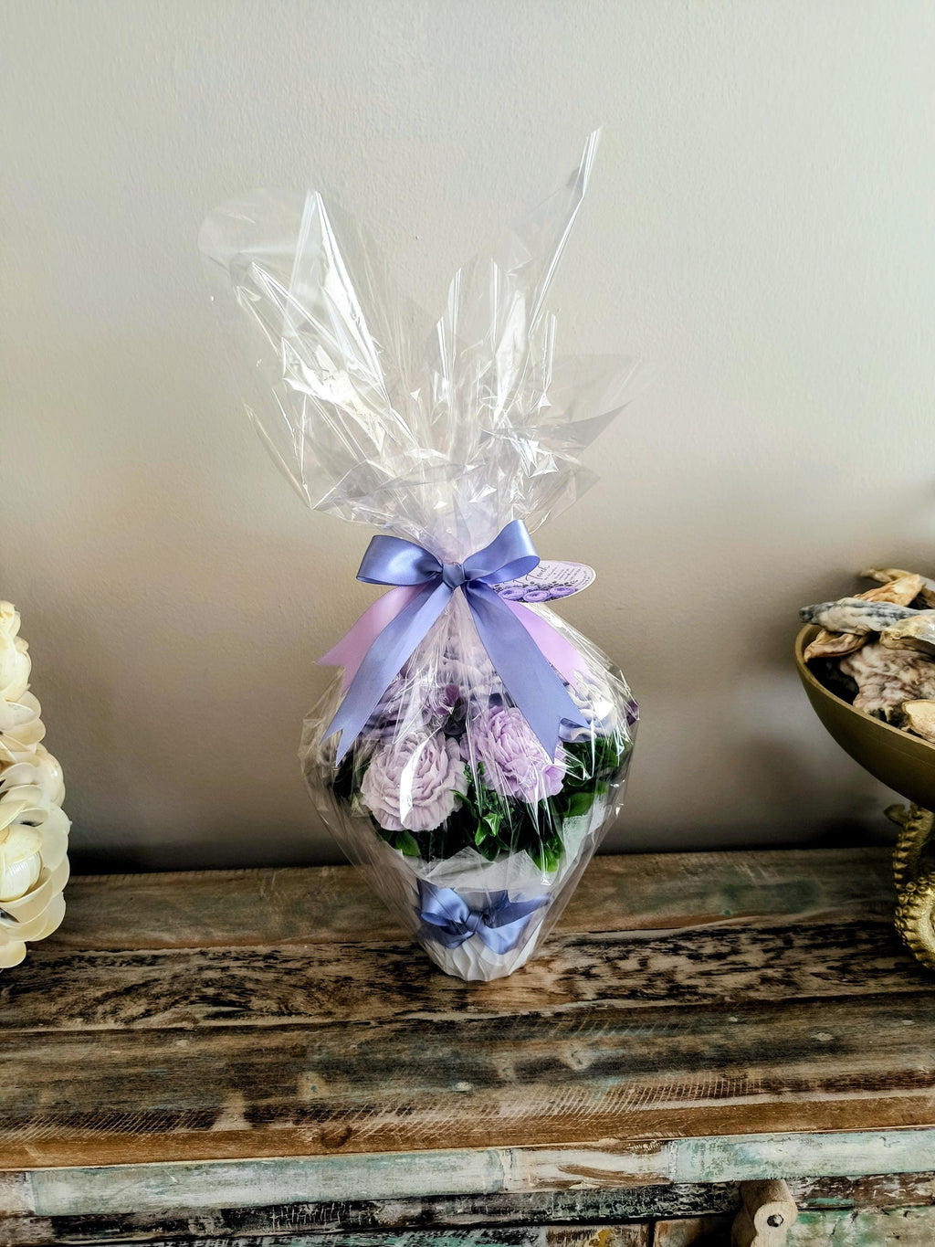 Lavender Soap Flower Bouquet, Handmade Floral Soap Gift, Purple Rose Peony Soap Arrangement, Soap bathroom Decor