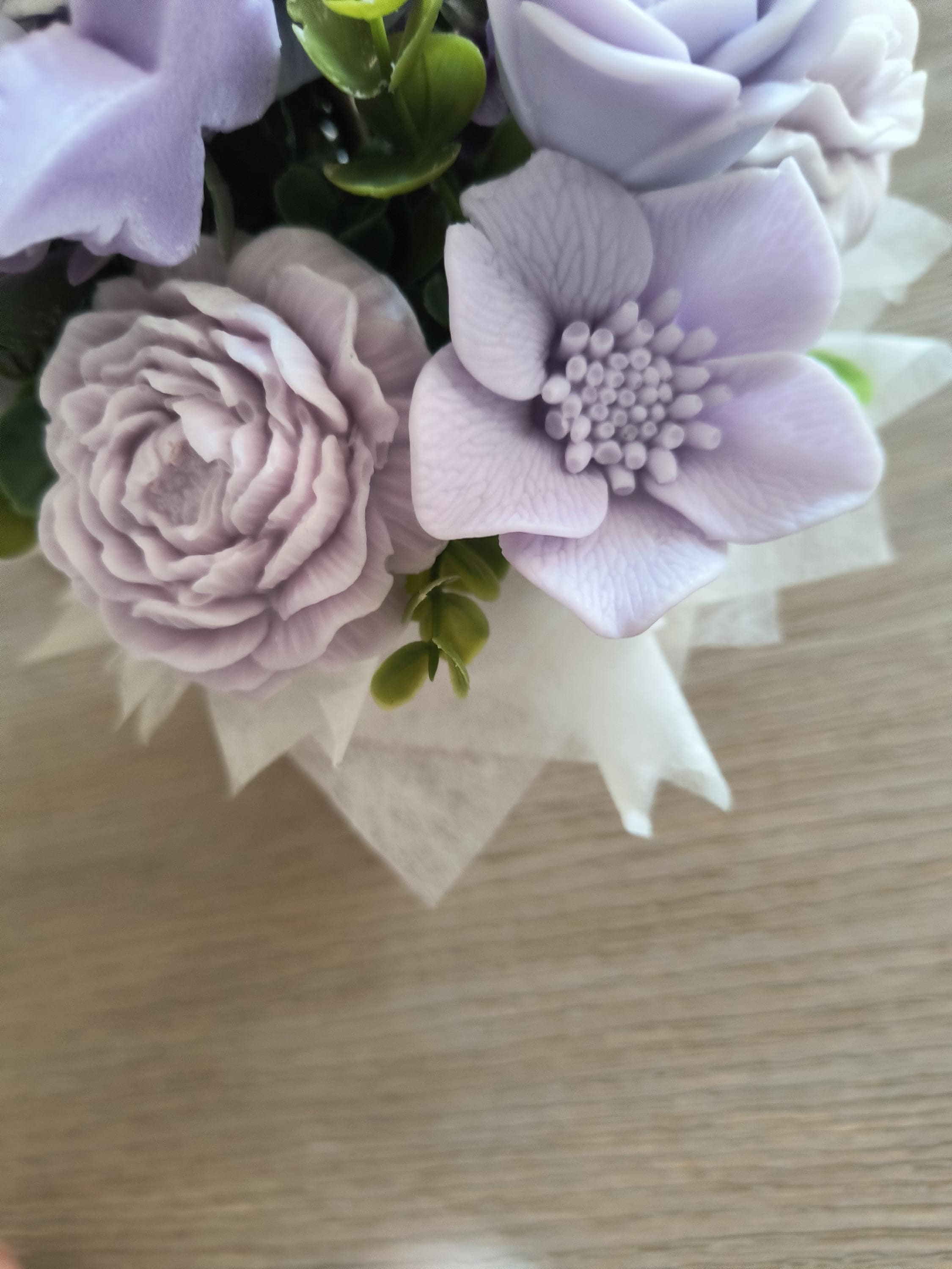 Lavender Soap Flower Bouquet, Handmade Floral Soap Gift, Purple Rose Peony Soap Arrangement, Soap Bouquet Gift