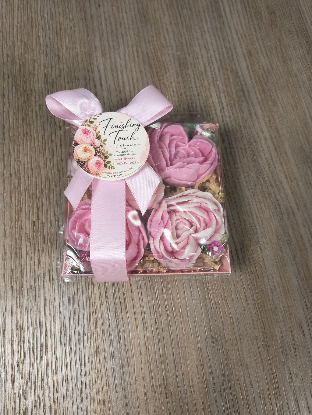 Handmade Floral Soap Gift Set, Goat Milk Luxury Soap Set, Decorative Flower Soaps