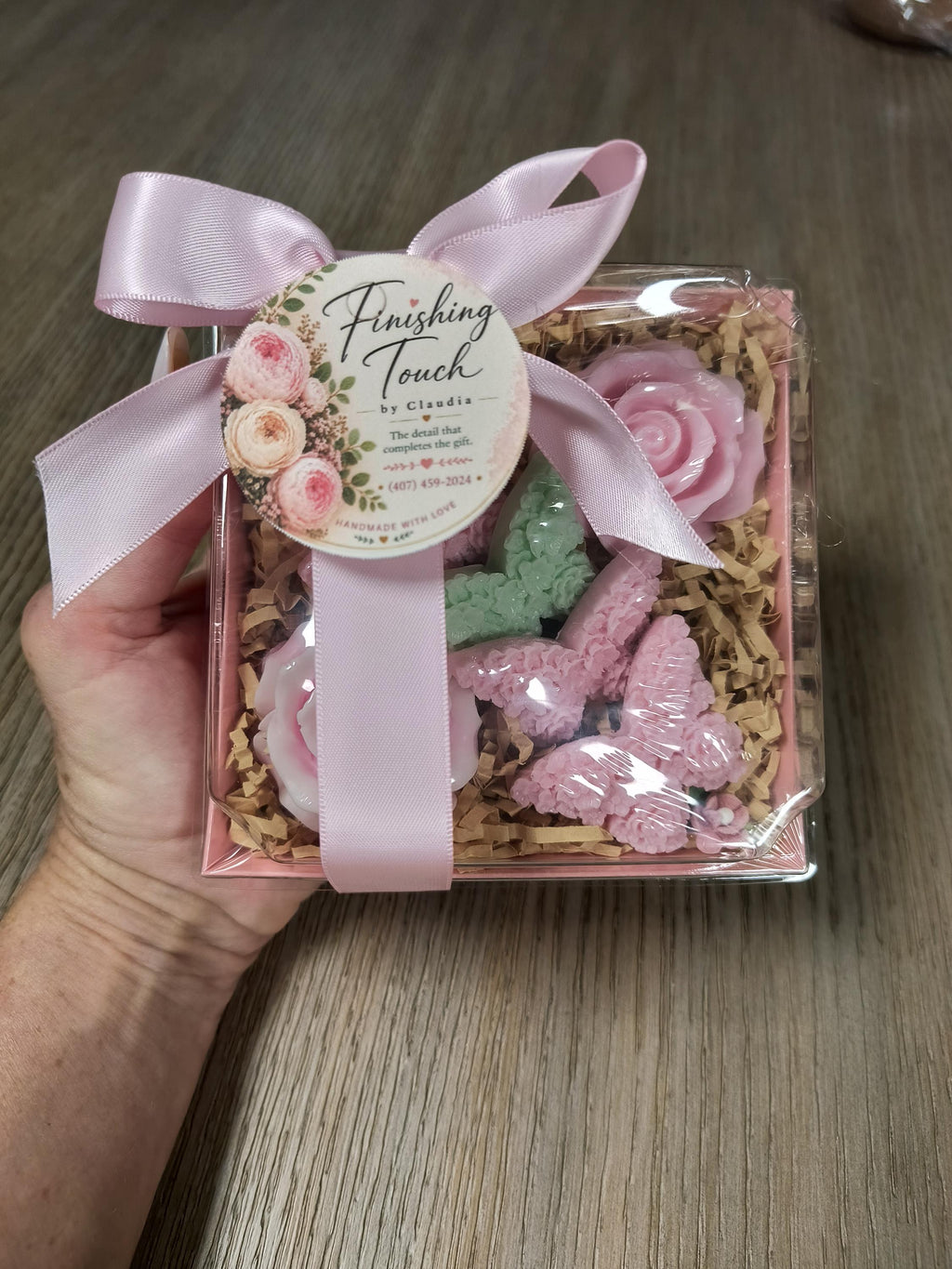 Handmade Floral Soap Gift Set, Goat Milk Luxury Spa Gift, Decorative Flower Soaps