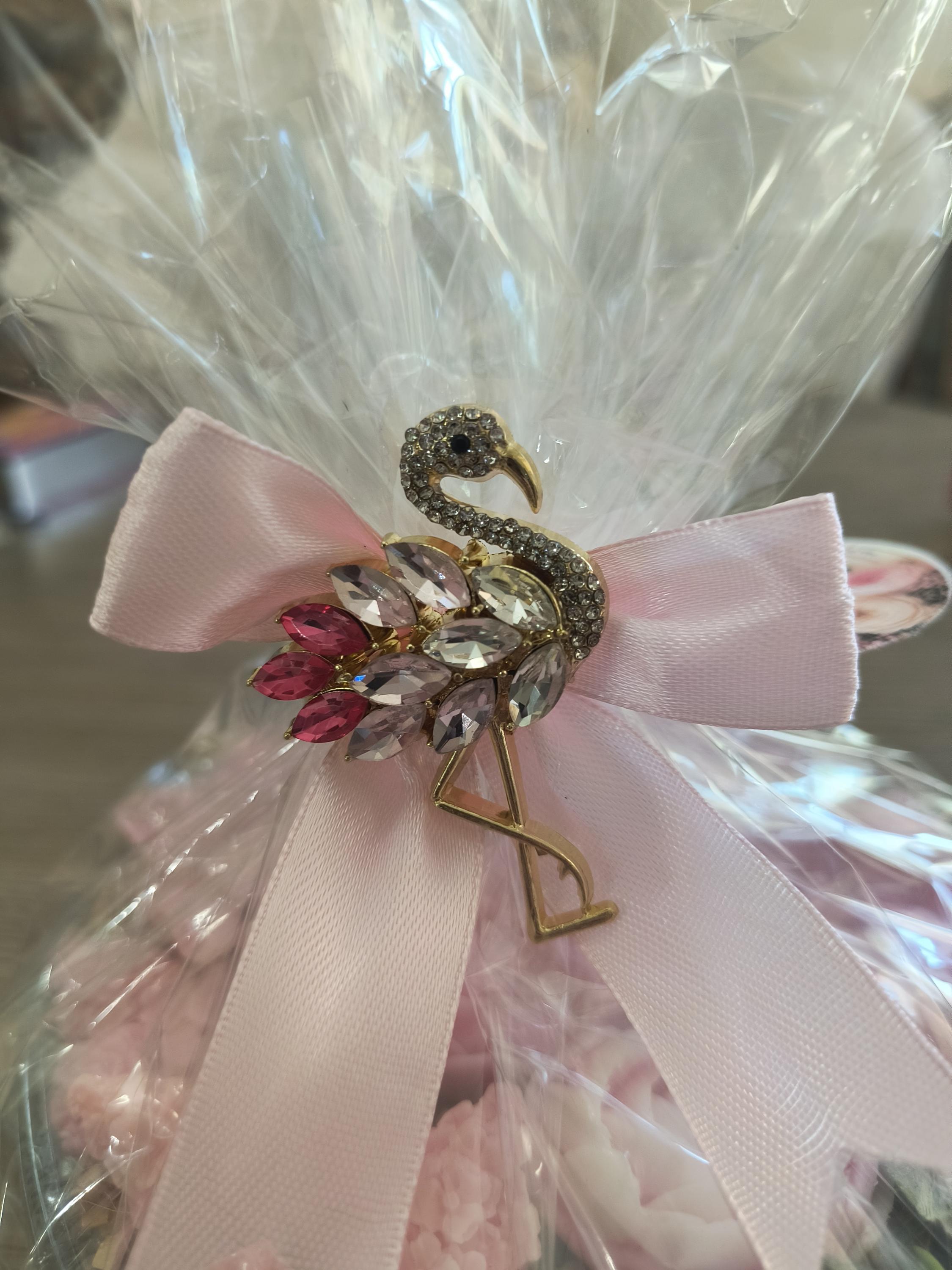 Blush Pink Floral Soap Gift in Heart Bowl, Handmade Flower Soap Arrangement, Luxury Gift, Bridal Shower Gift, Spa Gift for Her
