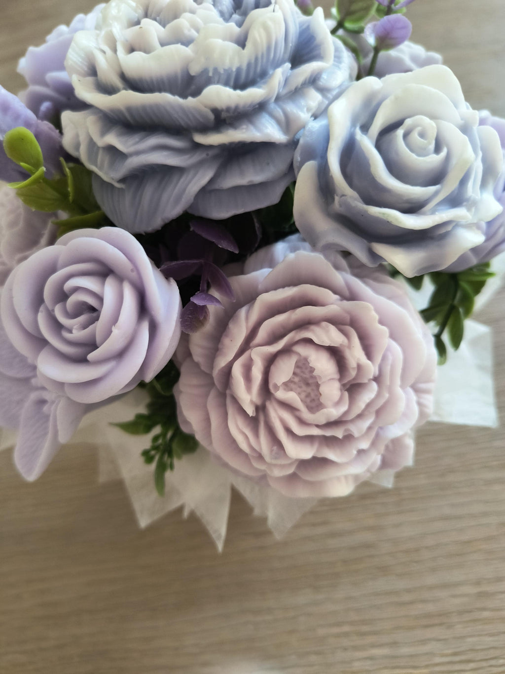Lavender Soap Flower Bouquet, Handmade Floral Soap Gift, Purple Rose Peony Soap Arrangement, Soap Bouquet Gift