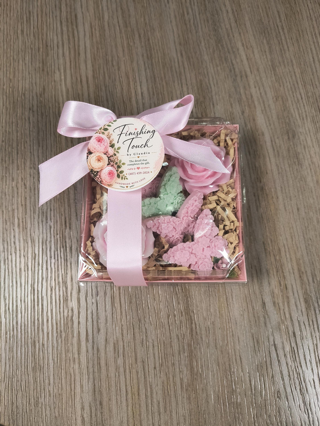 Handmade Floral Soap Gift Set, Goat Milk Luxury Spa Gift, Decorative Flower Soaps