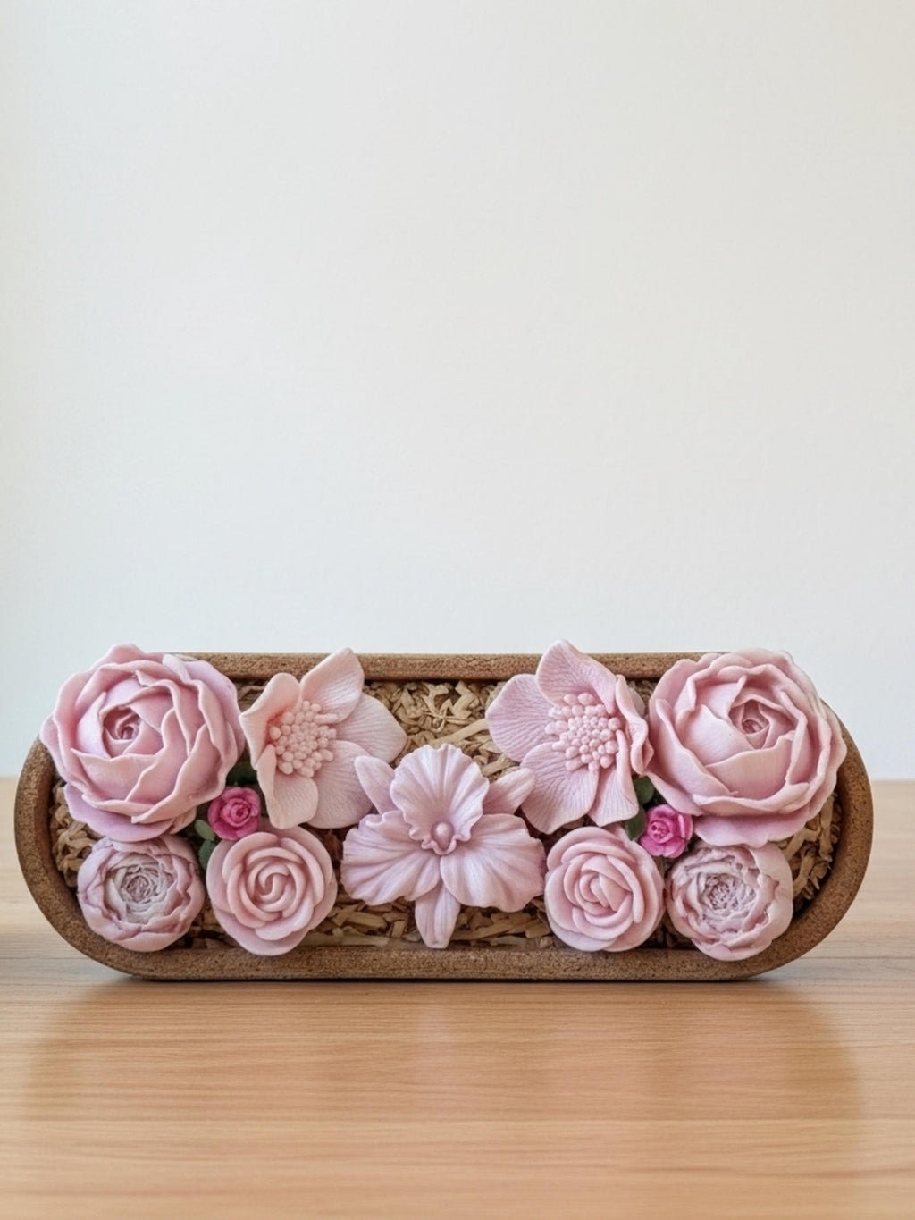 Pink Floral Soap Arrangement, Handmade Soap Flowers, Luxury Bathroom Decor, Spa Gift, Spring Centerpiece
