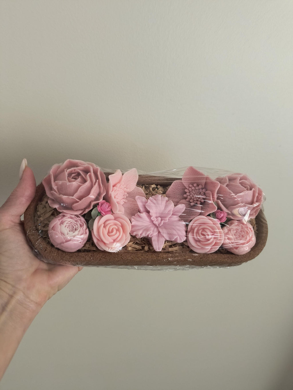 Pink Floral Soap Arrangement, Handmade Soap Flowers, Luxury Bathroom Decor, Spa Gift, Spring Centerpiece