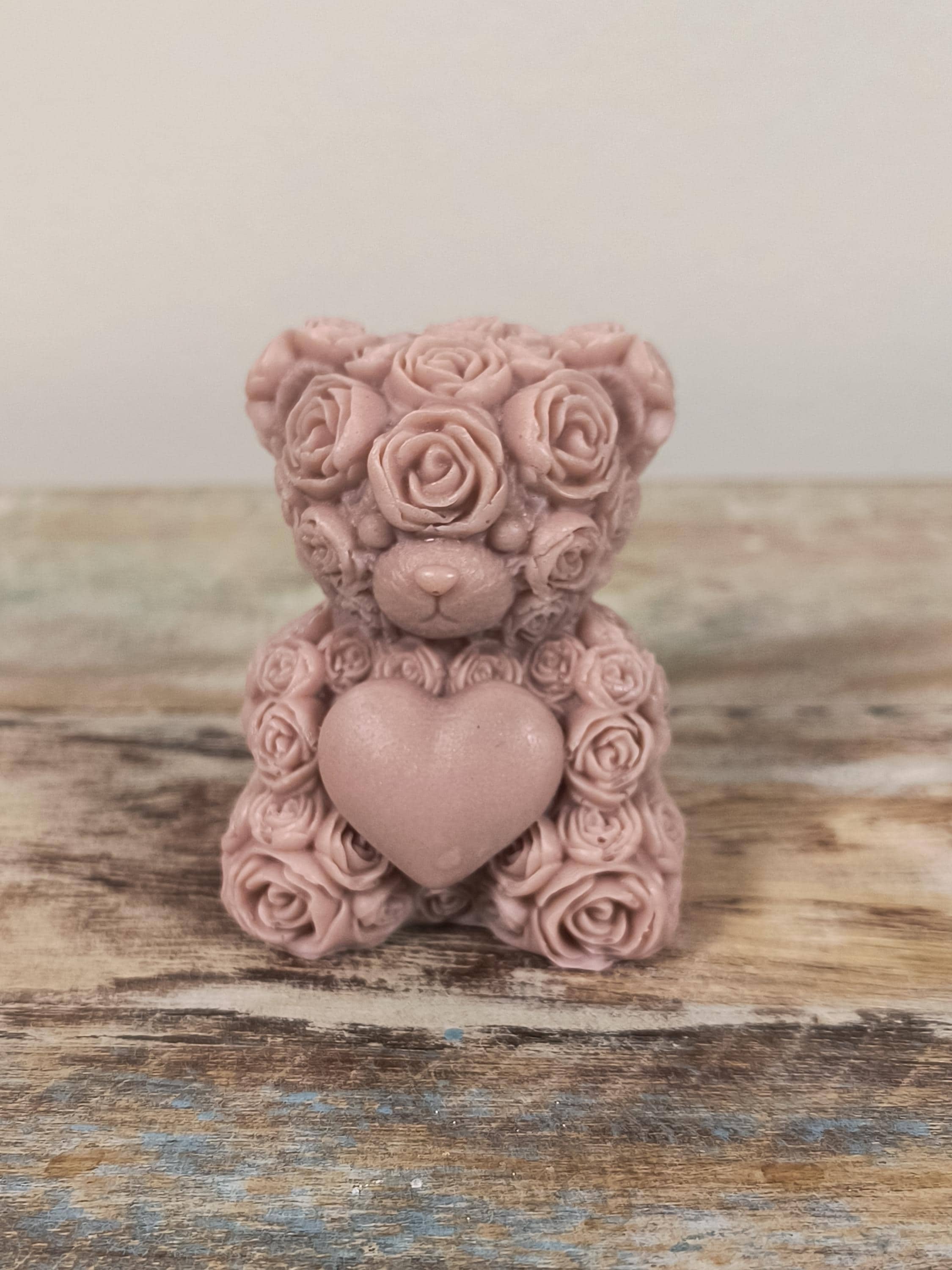 Rose Bear Soap Favor | Personalized Baby Shower Favor | Teddy Bear Soap Favor  | First Birthday Party Favor | Custom Color Soap