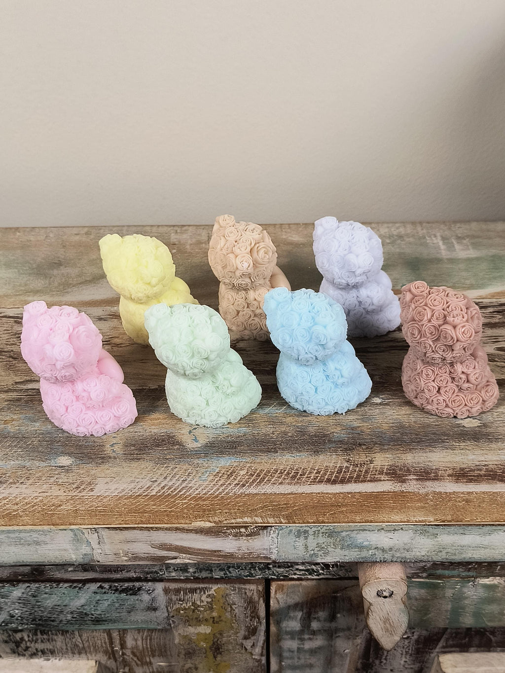 Rose Bear Soap Favor | Personalized Baby Shower Favor | Teddy Bear Soap Favor  | First Birthday Party Favor | Custom Color Soap
