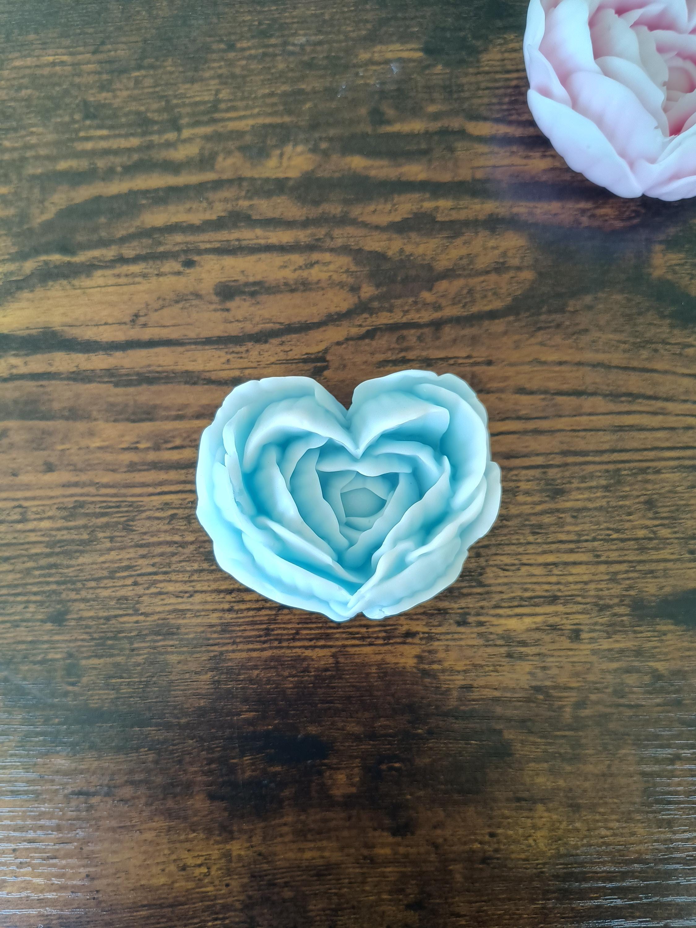 Heart Peony Soap Favors | Personalized Baby Shower Favors | Bridal Shower Guest Gifts | Custom Color Soap Flowers | Wedding Favor