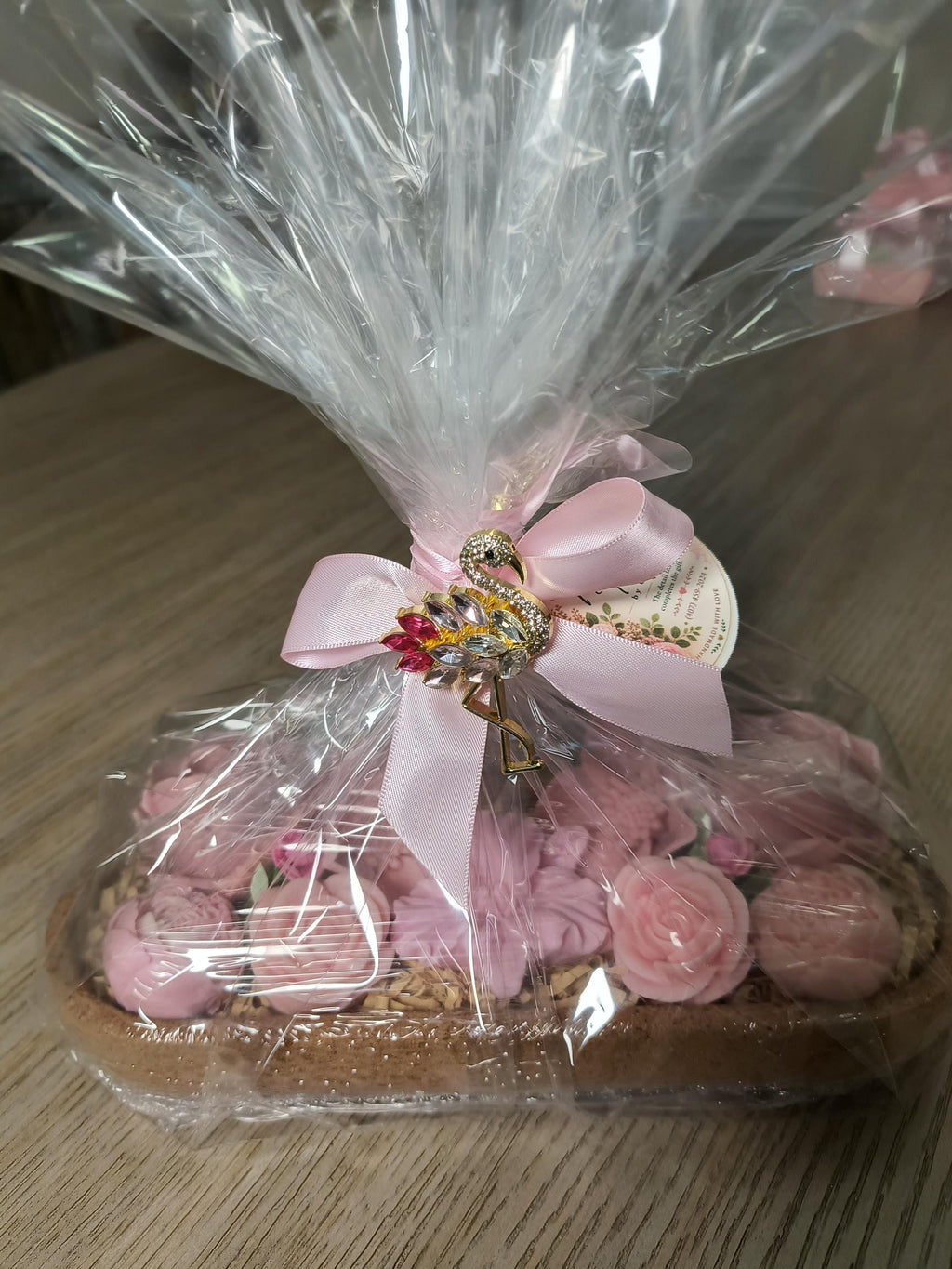 Pink Floral Soap Arrangement, Handmade Soap Flowers, Luxury Bathroom Decor, Spa Gift, Spring Centerpiece