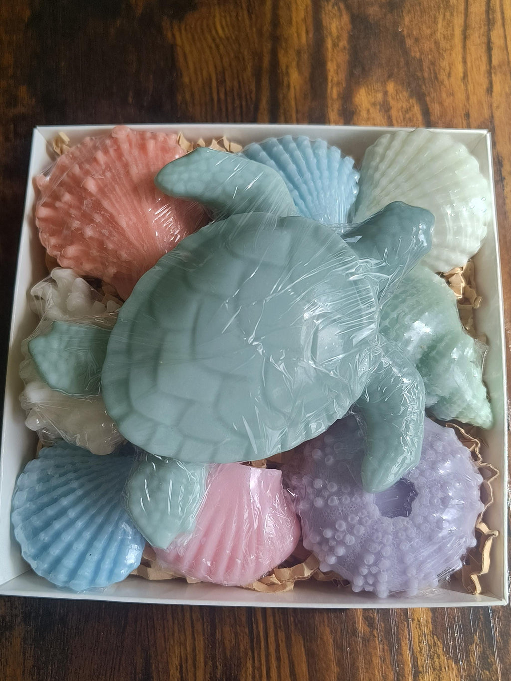 Beach Themed Soap Gift Box – Ready to Ship – Green Sea Turtle & Coastal Soap Collection
