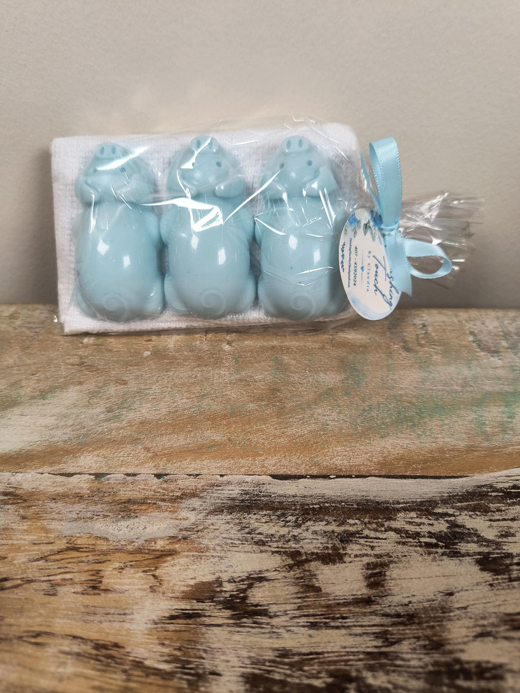 Personalized Piggy Soap Favors with Washcloth | Baby Shower Favors | Farm Theme Party Favors | Birthday Party Favors | Choose Your Color |