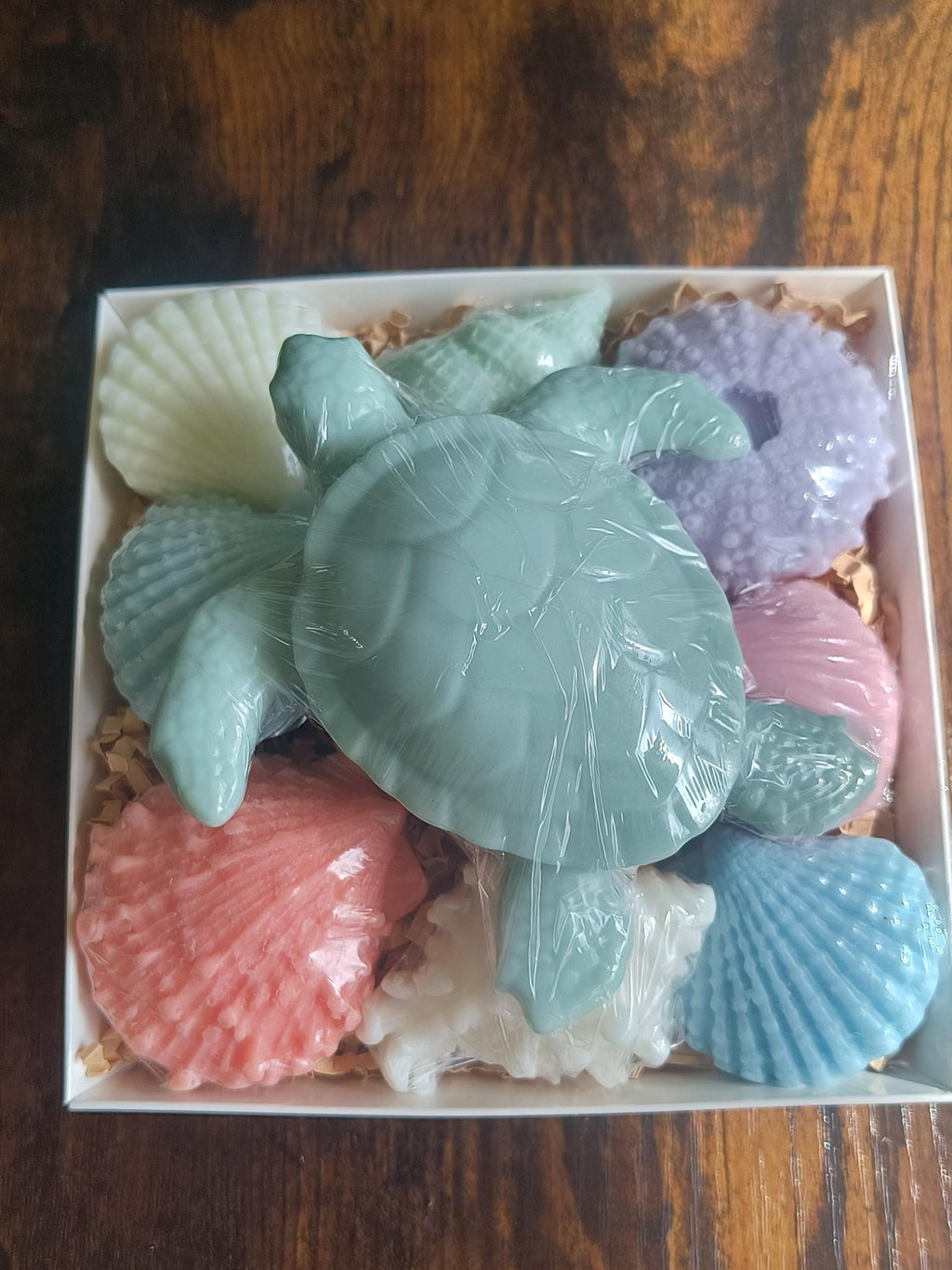 Beach Themed Soap Gift Box – Ready to Ship – Green Sea Turtle & Coastal Soap Collection